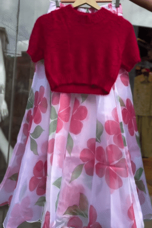 Vibrant Charm: Georgette Digital Printed Skirt Lehenga Bottom for Women & Girls 🌸✨