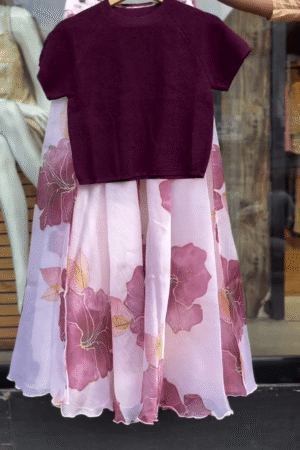 Ethereal Elegance: Organza Skirt with Dreamy Top 🤍💖