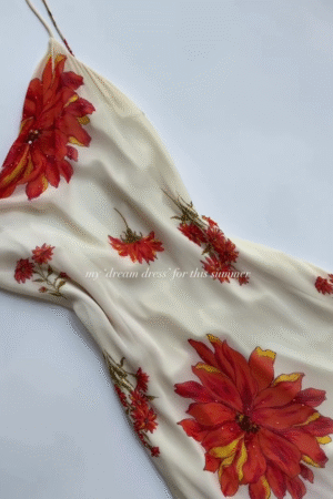 🌺 Sunset Bloom Satin Slip Dress 🌺