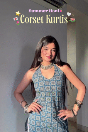 🌼 Summer Bloom Corset Kurti – Chic, Feminine & Trend-Forward 🌼