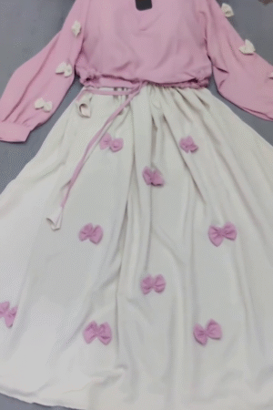 🎀 Blush Bow Dream Dress – Soft, Feminine & Fairy-Tale Ready ✨💖