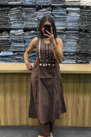 💚✨ Emerald Muse Sleeveless Kurta Co-Ord Set – Chic Minimal Ethnic Elegance 🌿💫