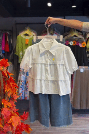 Girls Stylish White Top & Denim Culotte Co-Ord Set π§π | Trendy Casual Outfit for Kids | Soft Comfortable Summer Wear | XXS to XXL