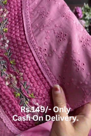 Women’s Premium Embroidered Cotton Suit Set ✨💖 | Elegant Chikankari Style Ethnic Wear with Dupatta | Festive & Casual Collection | XS to XXL
