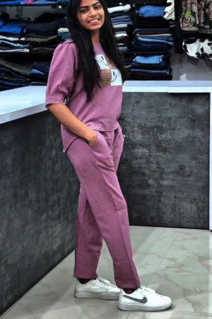 Trendy Purple Smiley Lounge Co-Ord Set 💜😊✨