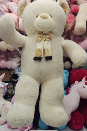 Giant Cream Teddy Bear Plush Toy with Bow β Ultra Soft Hugging Stuffed Animal