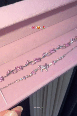 πΈπ Elegant Pink Floral Vine Crystal Adjustable Bracelet for Women | Luxury Party Wedding & Everyday Fashion Jewelry β¨πΏ